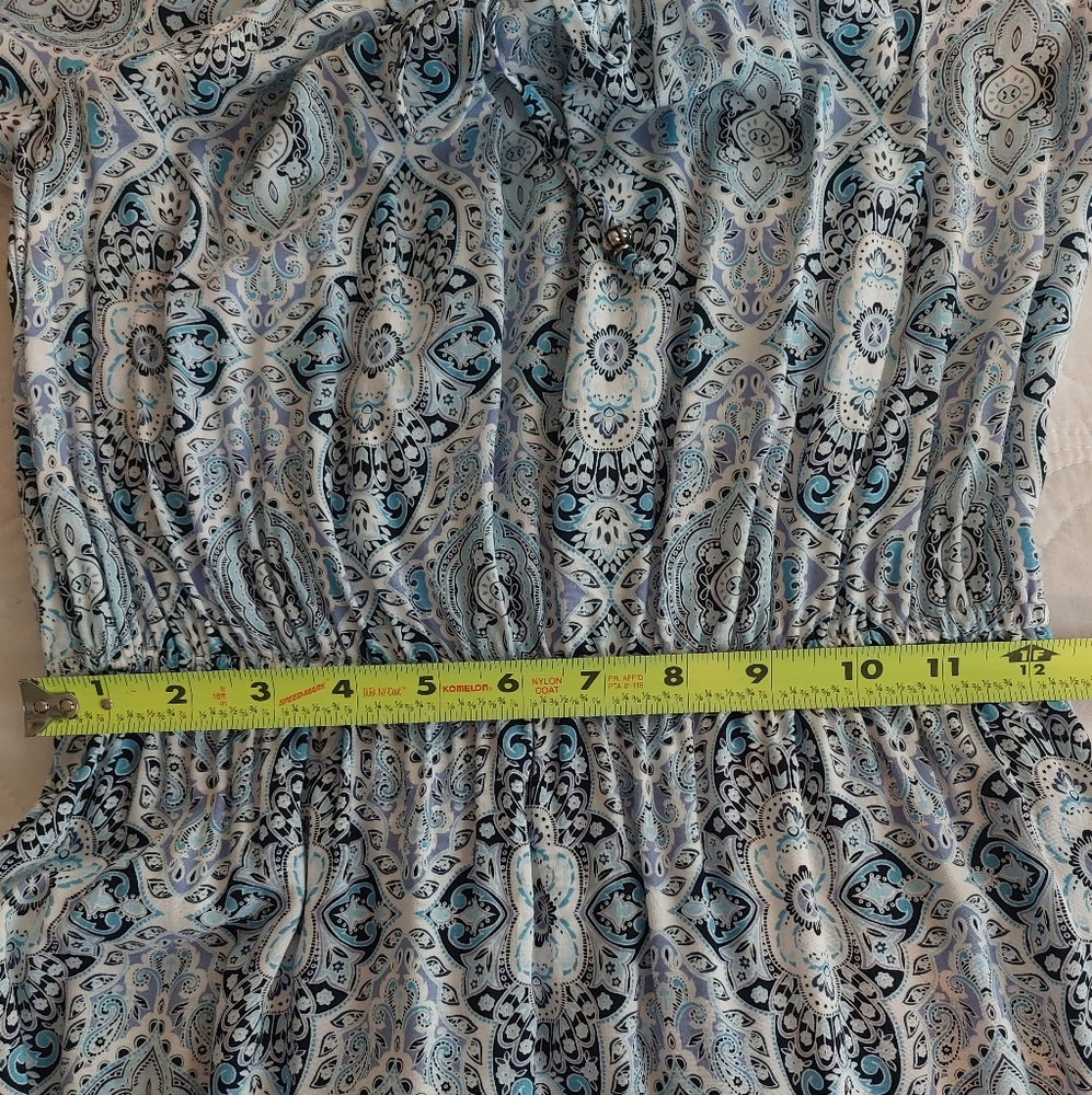 BeBop - NWT Off-the-Shoulder Midi Blue Floral Dress (Junior's) - Picture 11 of 12